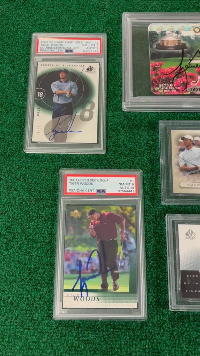 Tiger autos only! 🐅🐅🐅🐅

Our Masters Week Auction comes to a close this Saturday evening. Over 900 lots of golf collectibles and memorabilia including 125+ Tiger items! 

#tigerwoods #themasters #psacard #golfcollecting