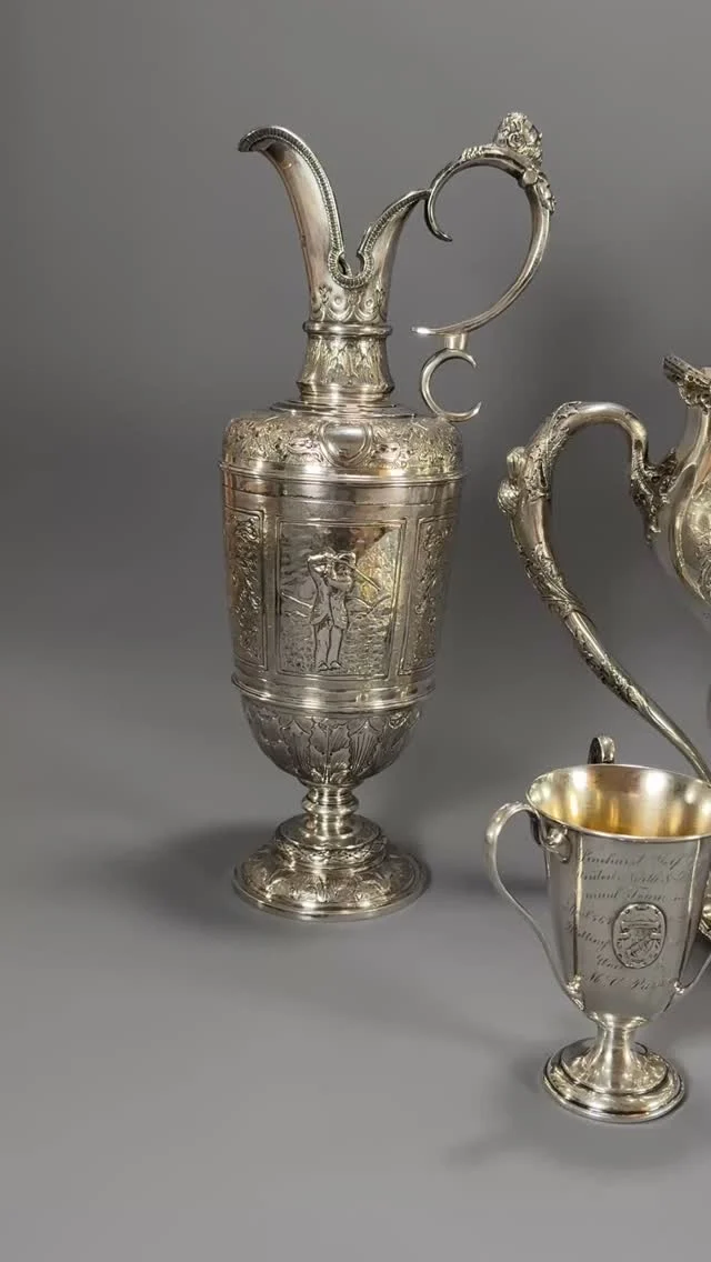 An incredible collection of 500+ Golf Antiques has reached the auction block! An Official Claret Jug, a 1904 Olympics Golf trophy, 35+ long nose clubs by the most celebrated makers, feather balls, and dozens of other well preserved artifacts fit for any collection. Get in there and check and it! 

Closing this Sunday July 27th at 9pm ET. Link in bio.